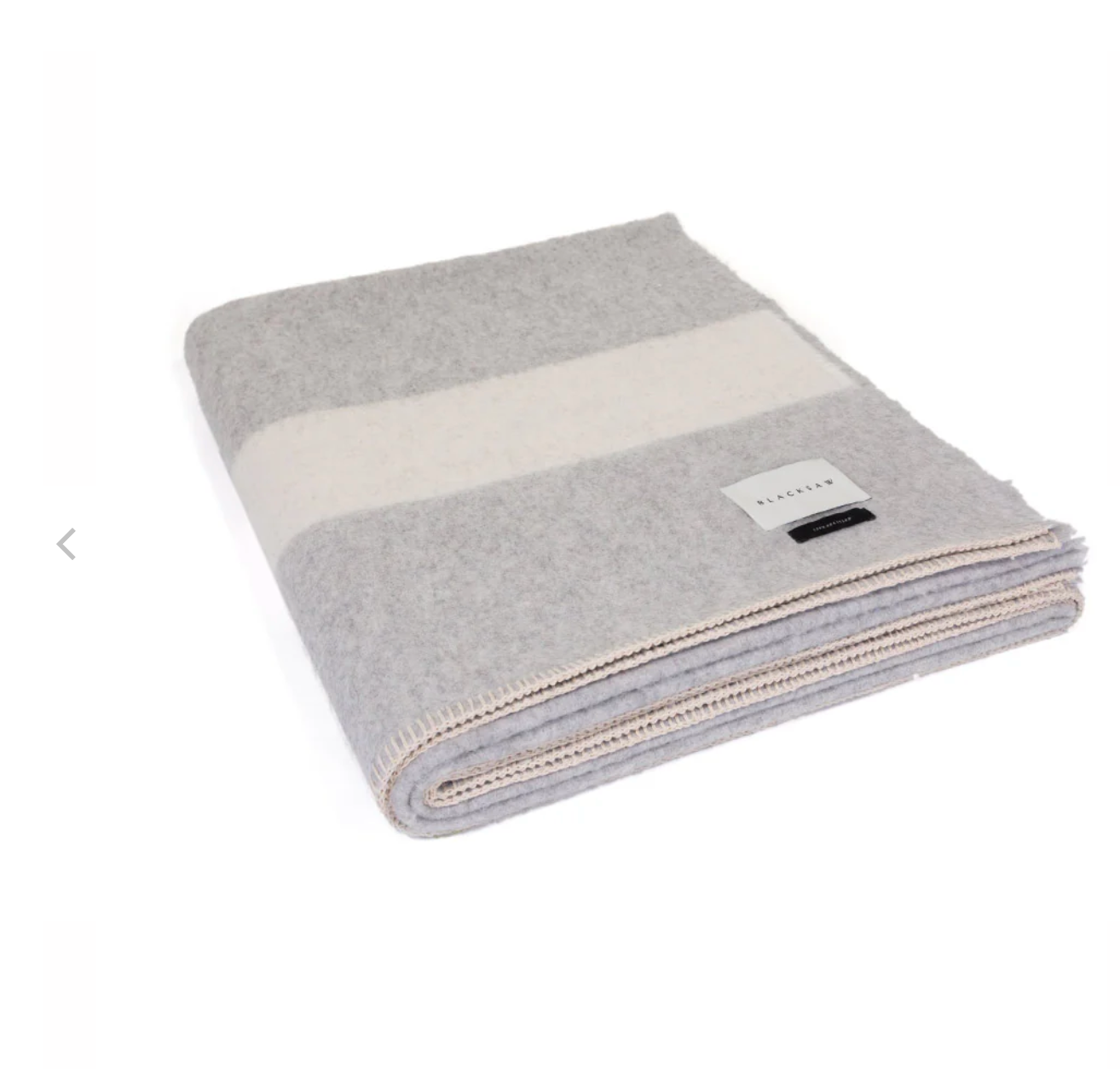 Siempre Throw Blanket /  Light Heather - White Stripes