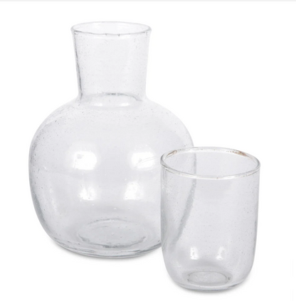 Seeded Glass Carafe