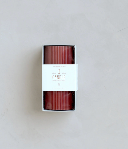 Fancy Rib Pillar Candle