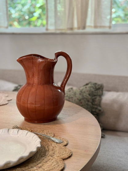 Glazed Terracotta Pitcher