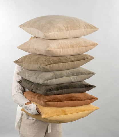 Vera Velvet Pillow I Bisque