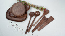 Load image into Gallery viewer, 12’’ Walnut Wood Slotted Spoon
