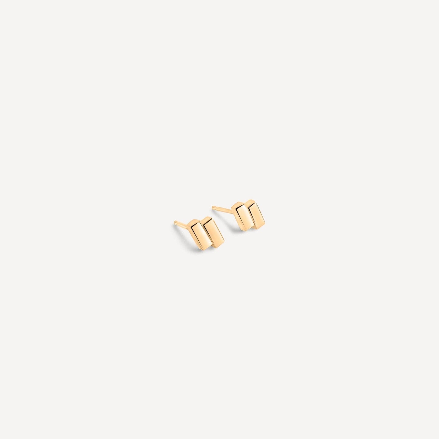 Off-Balance Bar Studs | 14k Vermeil