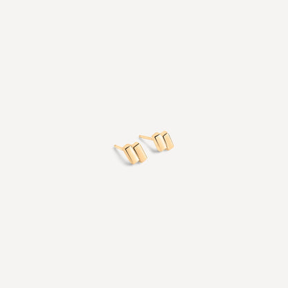 Off-Balance Bar Studs | 14k Vermeil