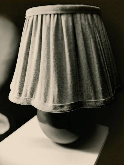 Cordane Pleated Linen Olive Table Lamp