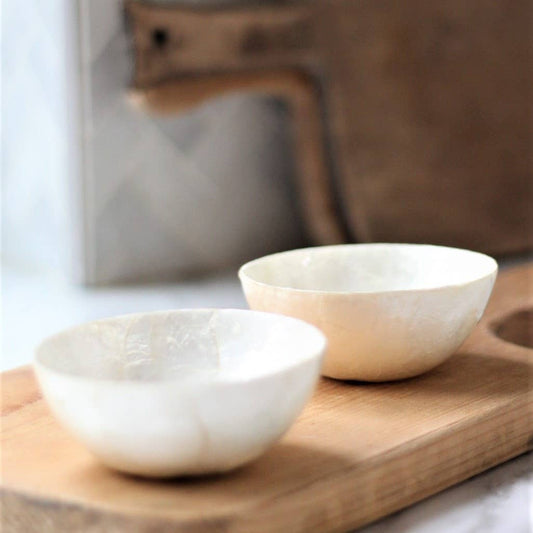 Capiz Round Mini Bowl: Natural White