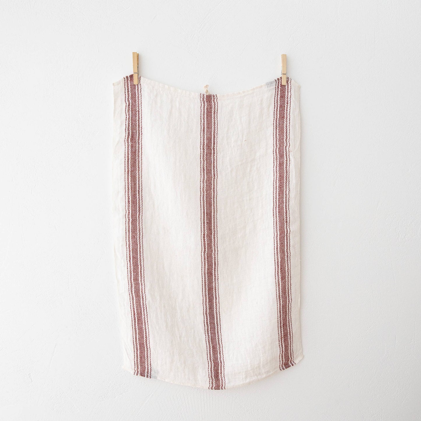 Linen Tea Towels Off White Bordo Antico Tre: Off White/Bordo