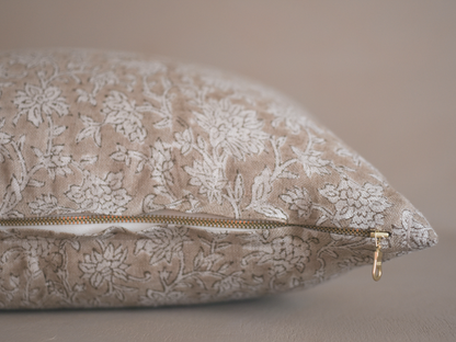 Barfi Linen Block Print Pillow