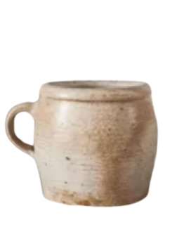 Found Antique Stoneware Ribbed Crock