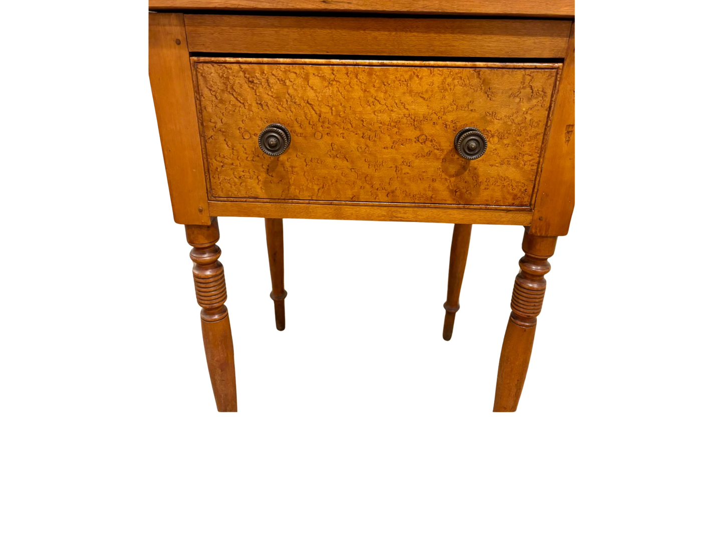 Antique New England Birds Eye Maple Side Table - In Store Pick-Up Only