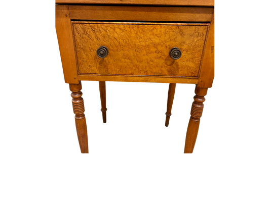Antique New England Birds Eye Maple Side Table - In Store Pick-Up Only