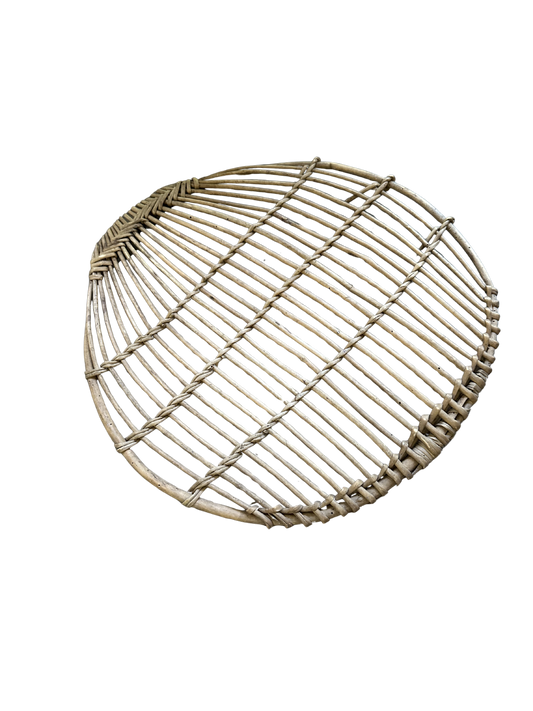 Antique French Woven Rattan Volette Pastry Rack