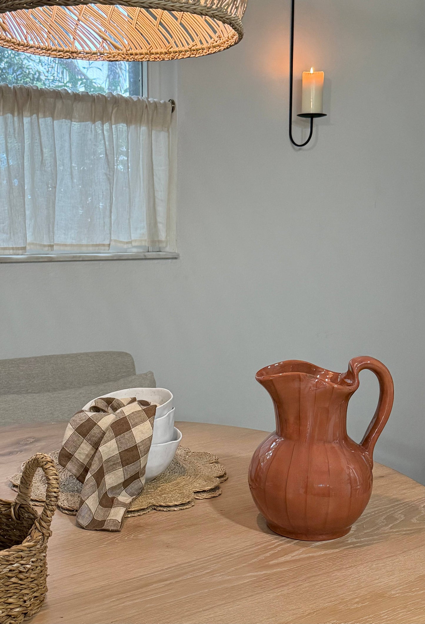 Glazed Terracotta Pitcher