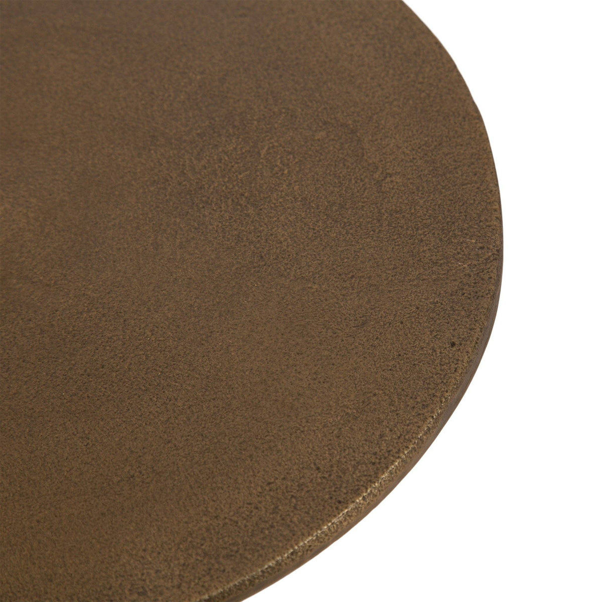 Henshall Metal Round Side Table: Bronze