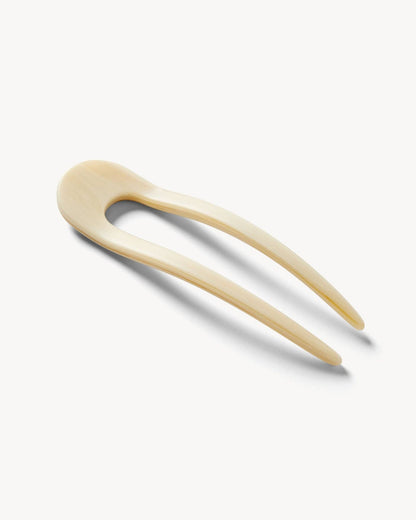French Hair Pin in Alabaster