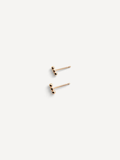 Lily Dot Bar Studs | Gold Fill