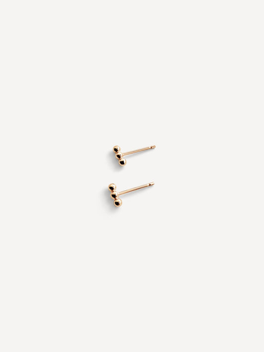 Lily Dot Bar Studs | Gold Fill