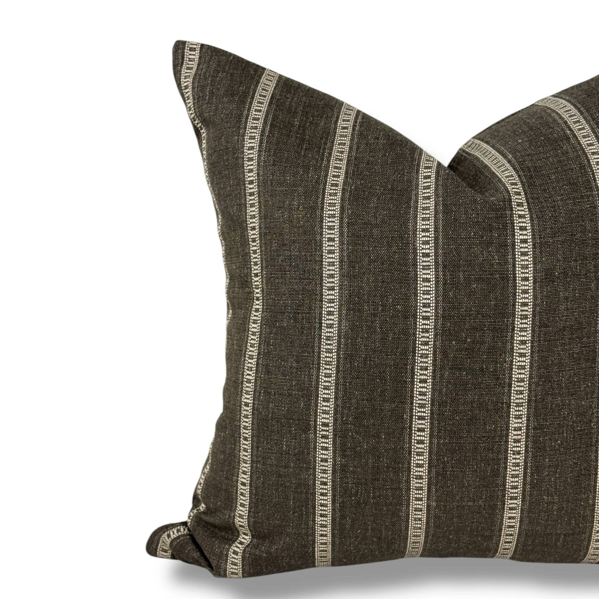 Charlie | Brown Stripe Woven Pillow
