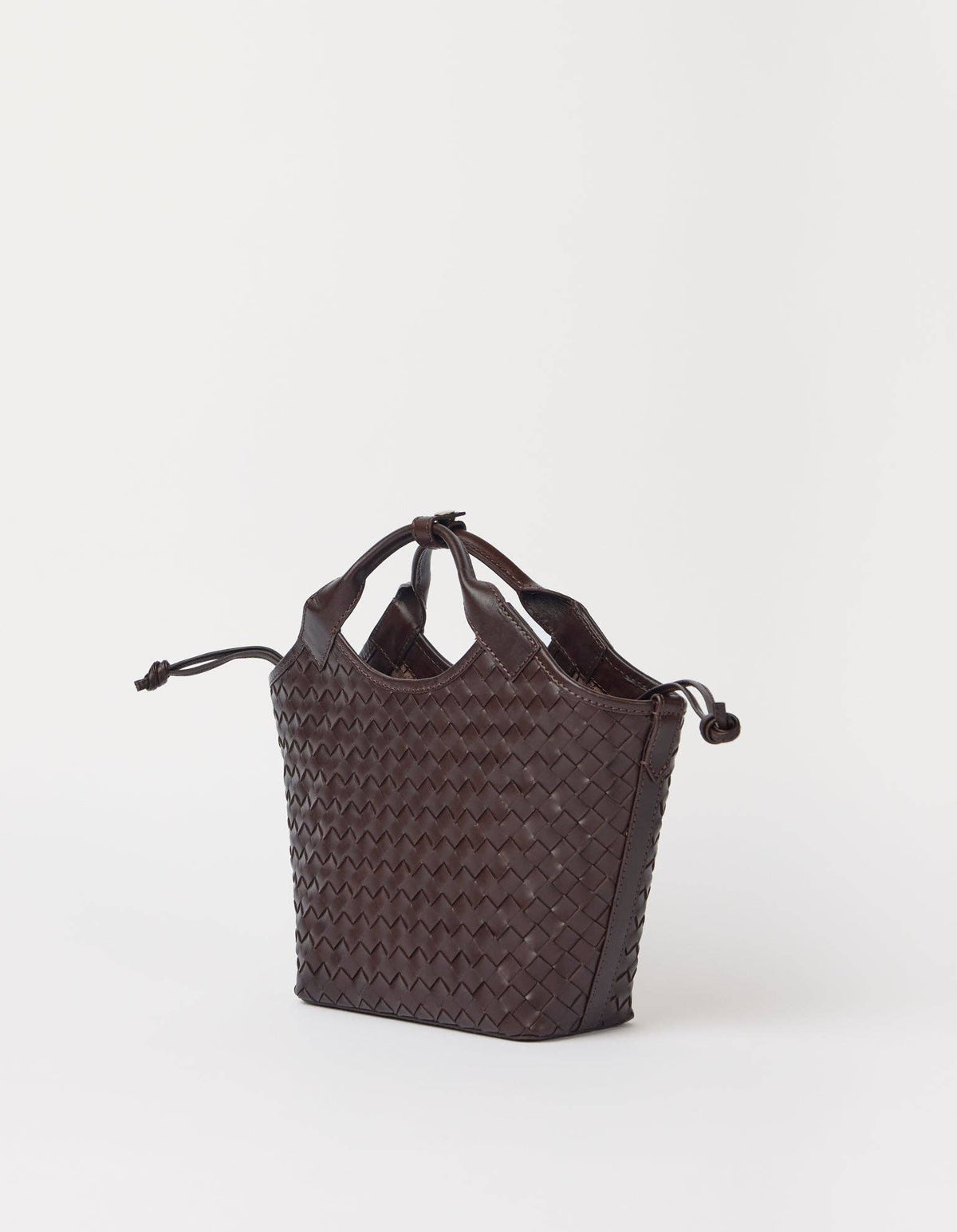 Mara Midi - Chocolate Woven Classic Leather