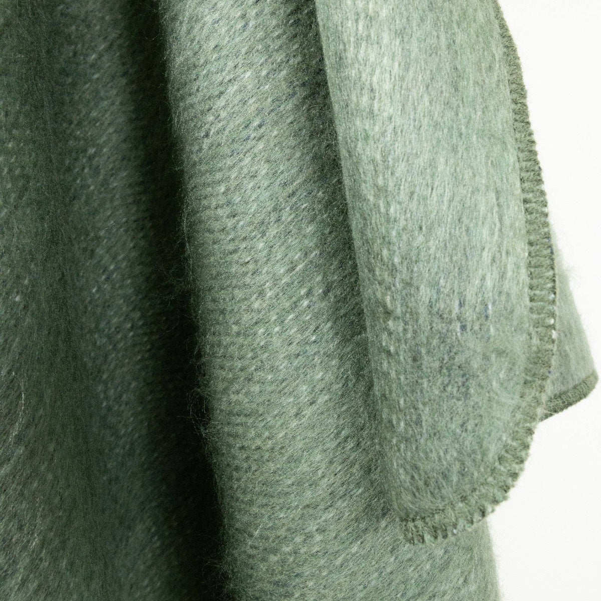 Gualea - Double Density Baby Alpaca Wool Throw - Sage Green - puck and abby