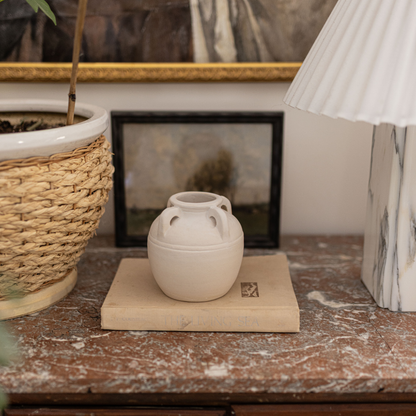 Cordoba White Matte Vase With Handles - Medium