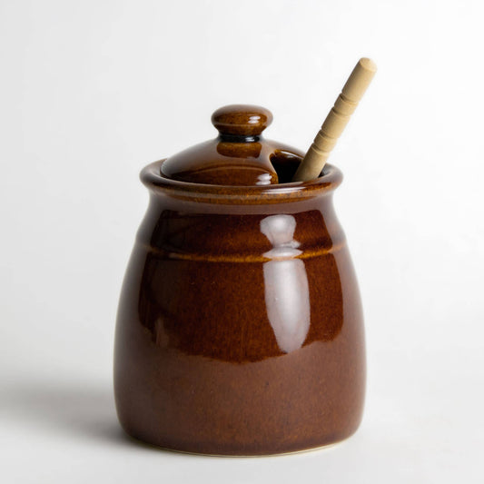 Copper Clay Honey Pot