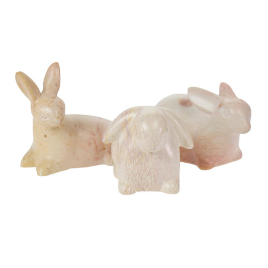 Soapstone Carved Floppy Bunnies