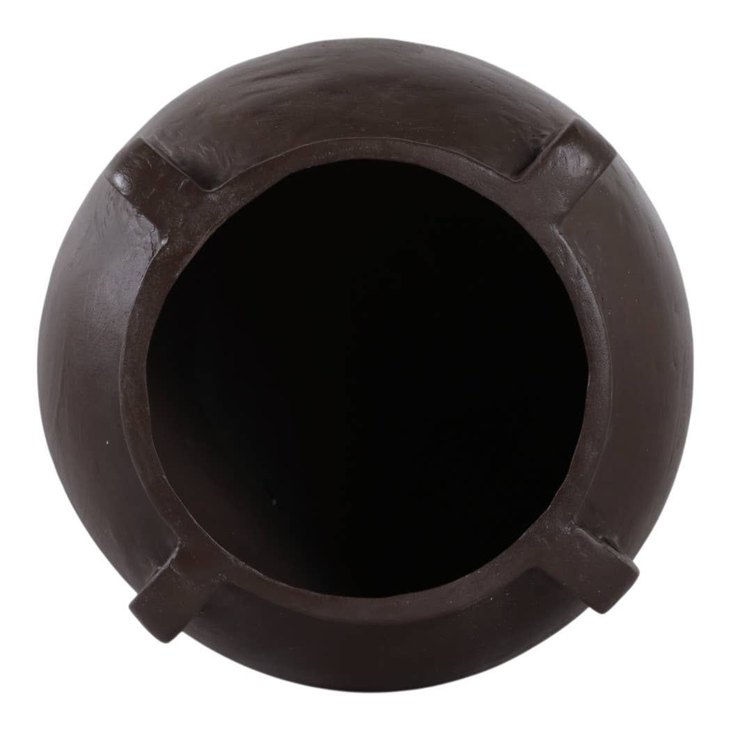 4-Handle Textured Decorative Vase