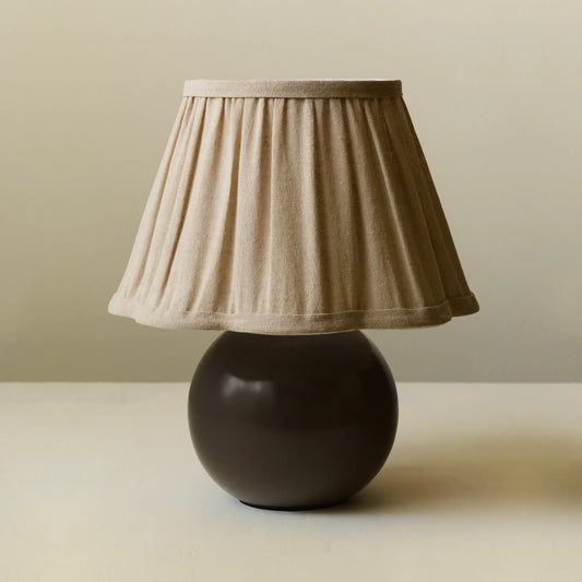 Cordane Pleated Linen Olive Table Lamp
