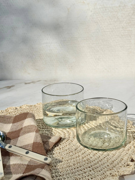 Recycled Handblown Short Glass
