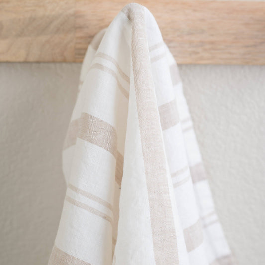 Striped Kitchen Towel: Beige Stripe