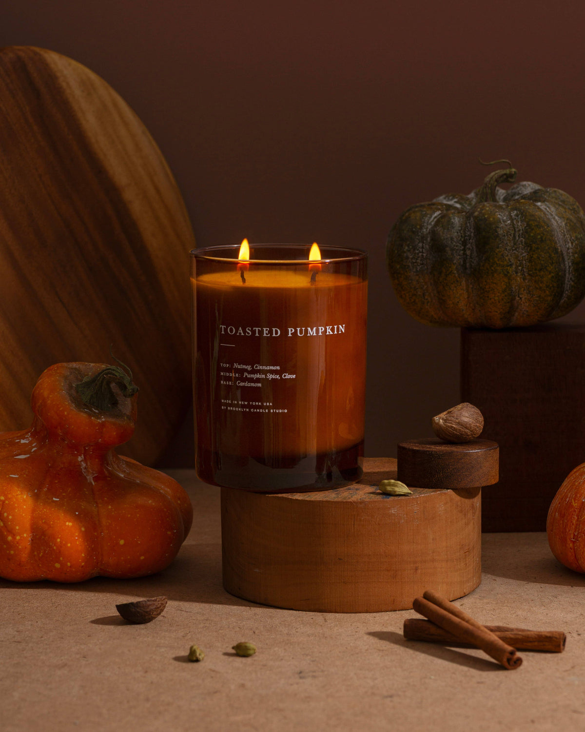 Toasted Pumpkin 2-Wick Candle - puck and abby