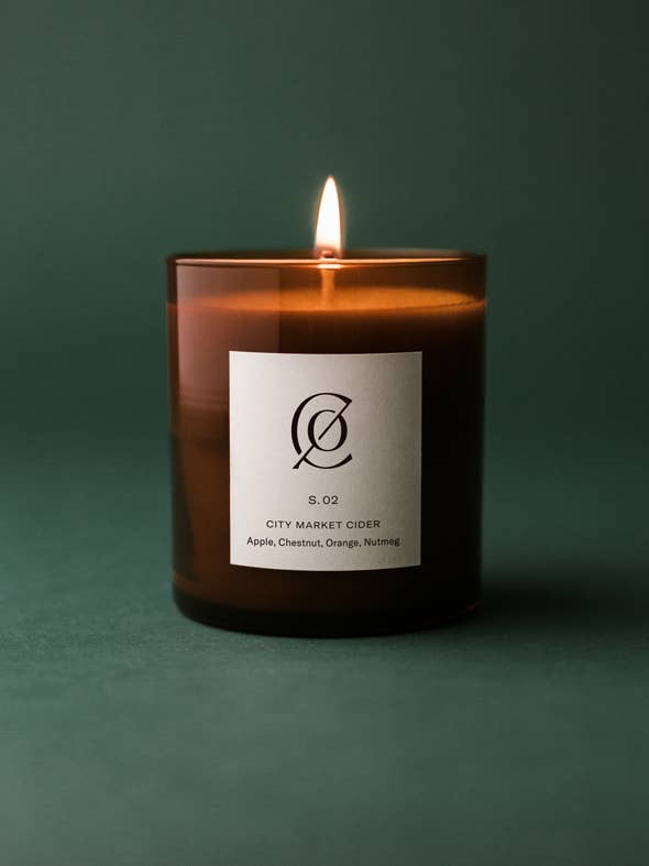 S. 02 City Market Cider Soy Candle | Seasonal: 9 oz.
