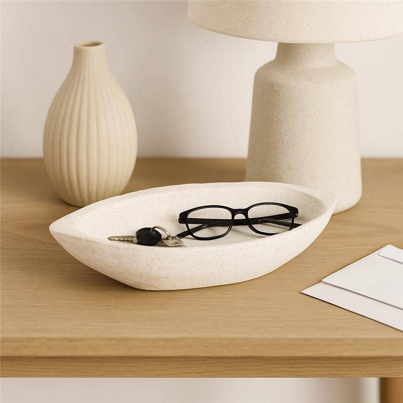 White Artisanal Terracotta Bowl