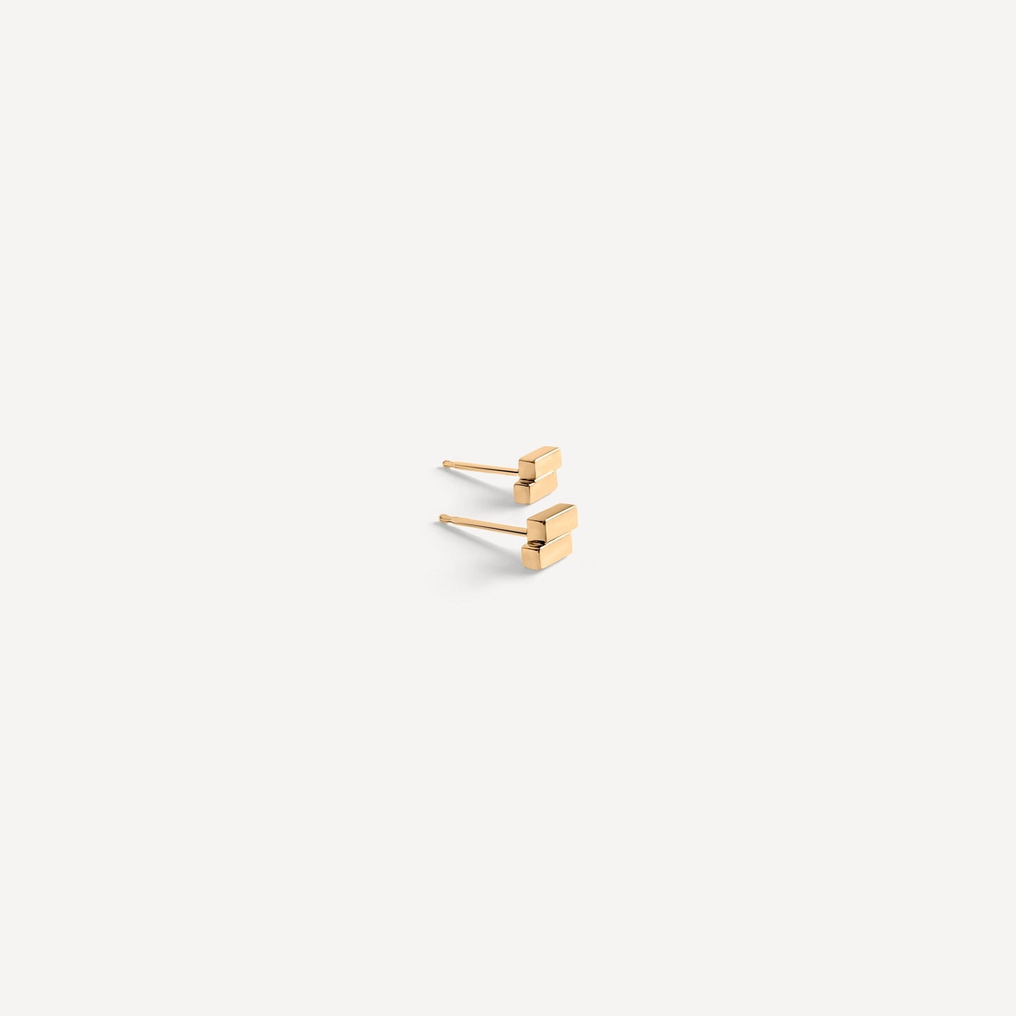 Off-Balance Bar Studs | 14k Vermeil