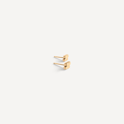 Off-Balance Bar Studs | 14k Vermeil
