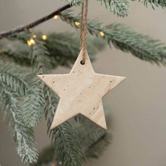 Travertine Stone Hanging Star