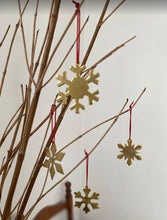 Load image into Gallery viewer, Brass Snow Flake Ornaments
