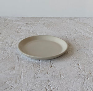 Stoneware Flat Side Plate / Black or White