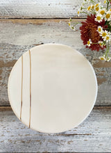 Load image into Gallery viewer, White + Gold Cake Stand
