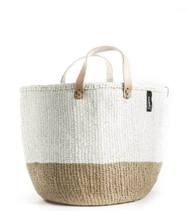 Kiondo Market Basket - White and Brown