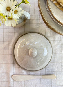 Stoneware Domed Dish w/Glaze