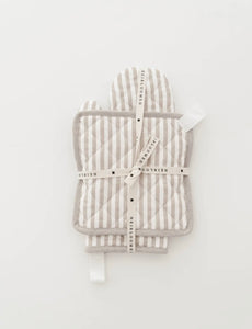 Linen Oven Mitt + Pot Holder - Oatmeal
