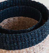 Load image into Gallery viewer, Basket - Natural + Black Tabletop Catch All
