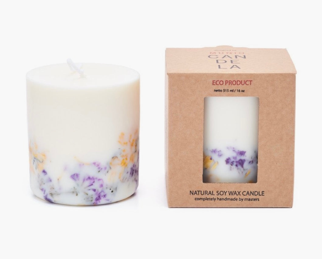 Wildflowers Pillar Candle