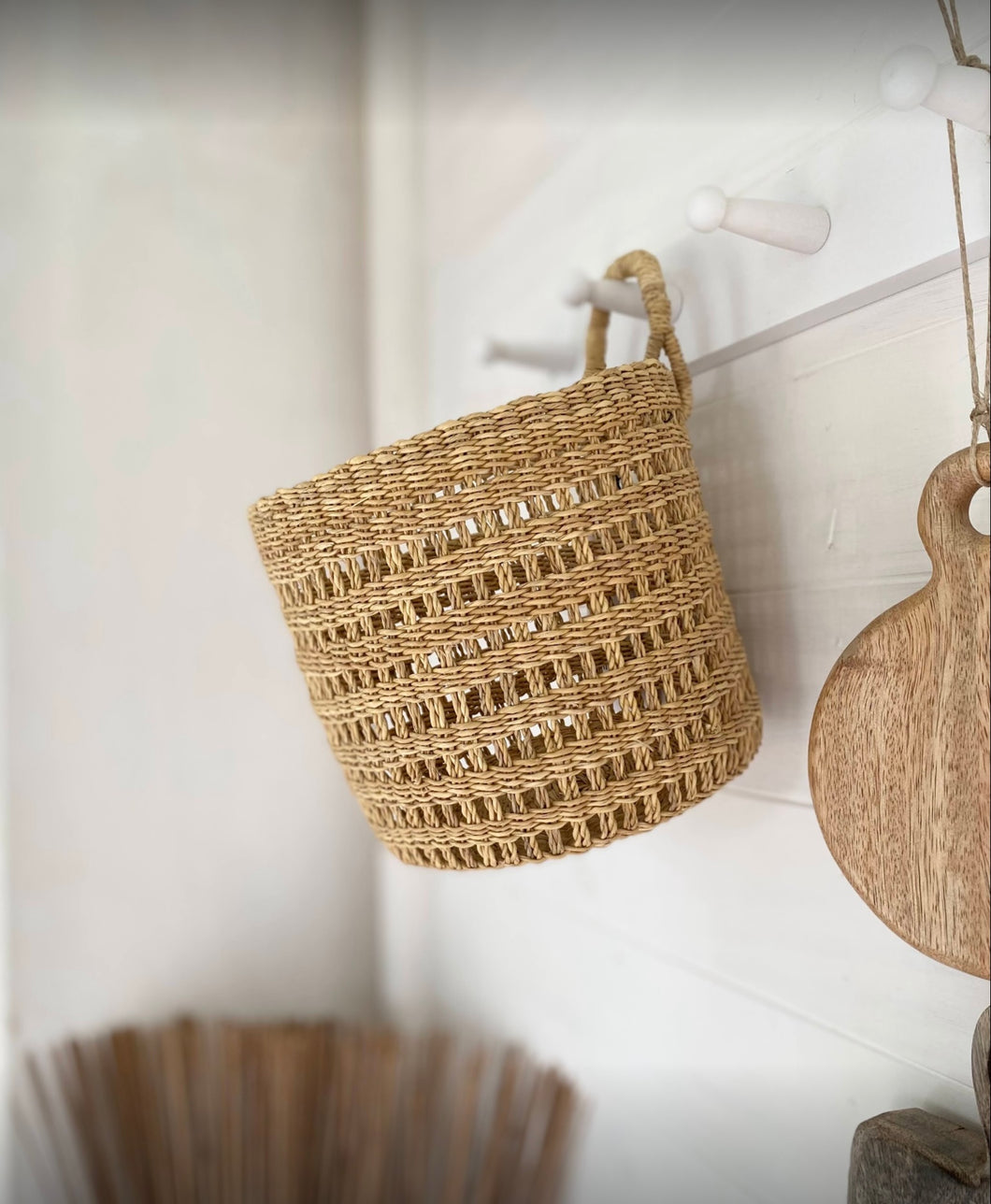 Mifuko Bolga Basket Natural w/Loop XS