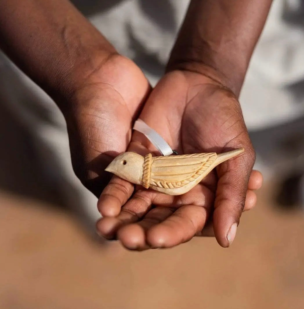 Mifuko Wooden Ornament / Carved Bird