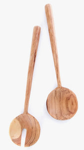 Pendulum Olive Wood Salad Set