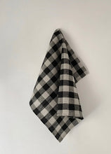 Load image into Gallery viewer, Thick Kitchen Cloth / Black Natural Check
