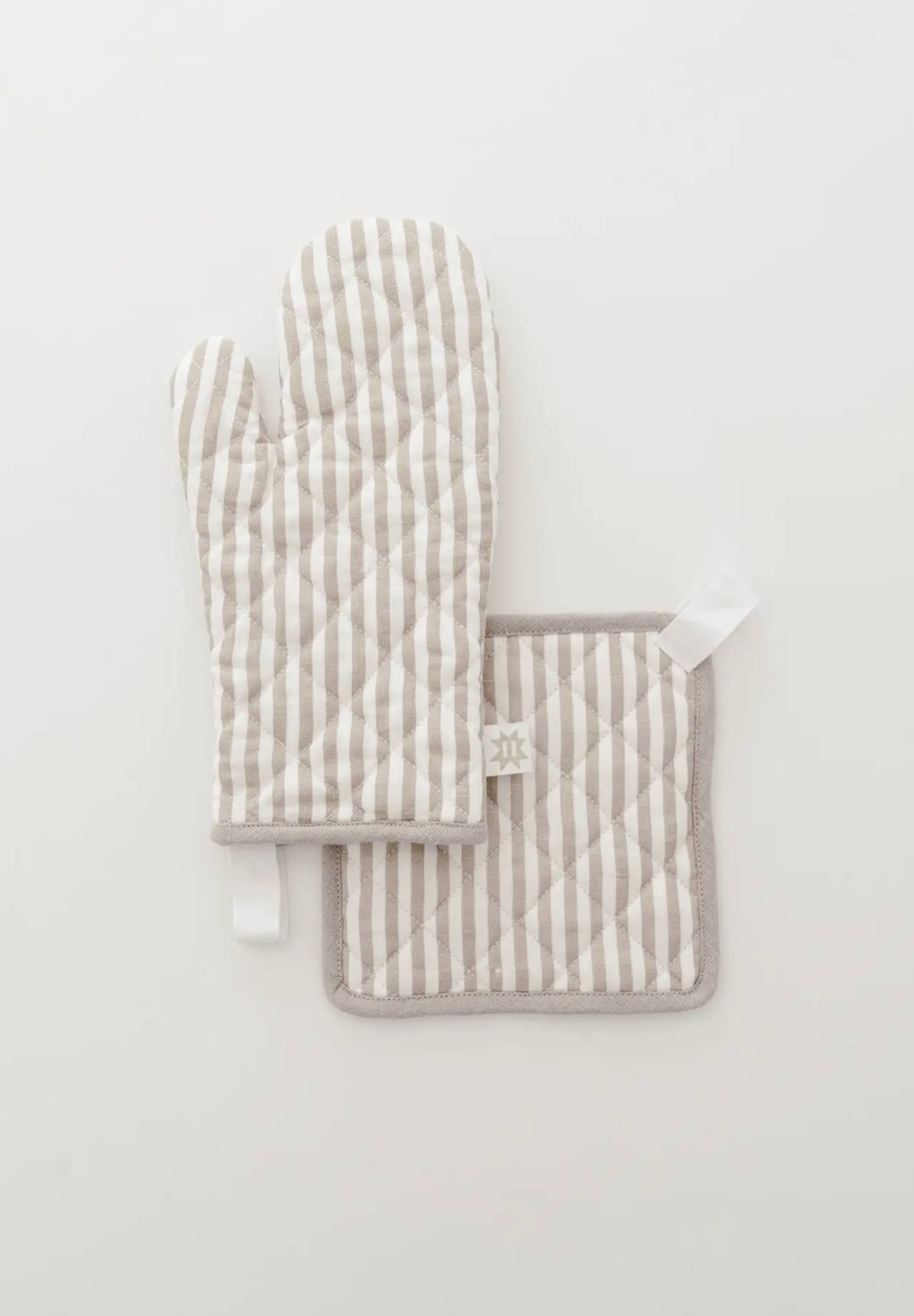 Linen Oven Mitt + Pot Holder - Oatmeal